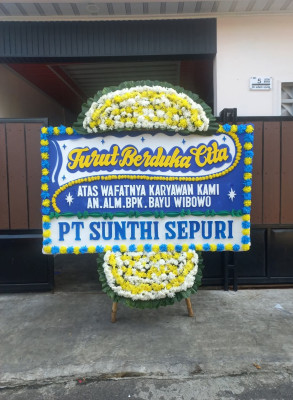 Papan Bunga Duka di Sawah Besar
