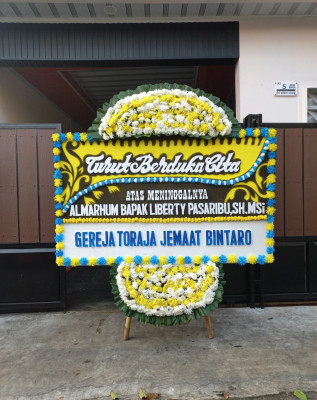 Papan Bunga Duka di Sawah Besar