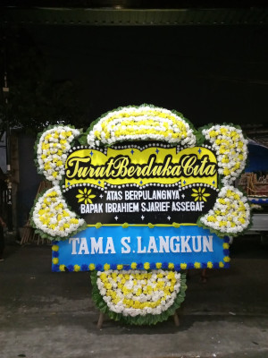 Papan Bunga Duka di Sawah Besar
